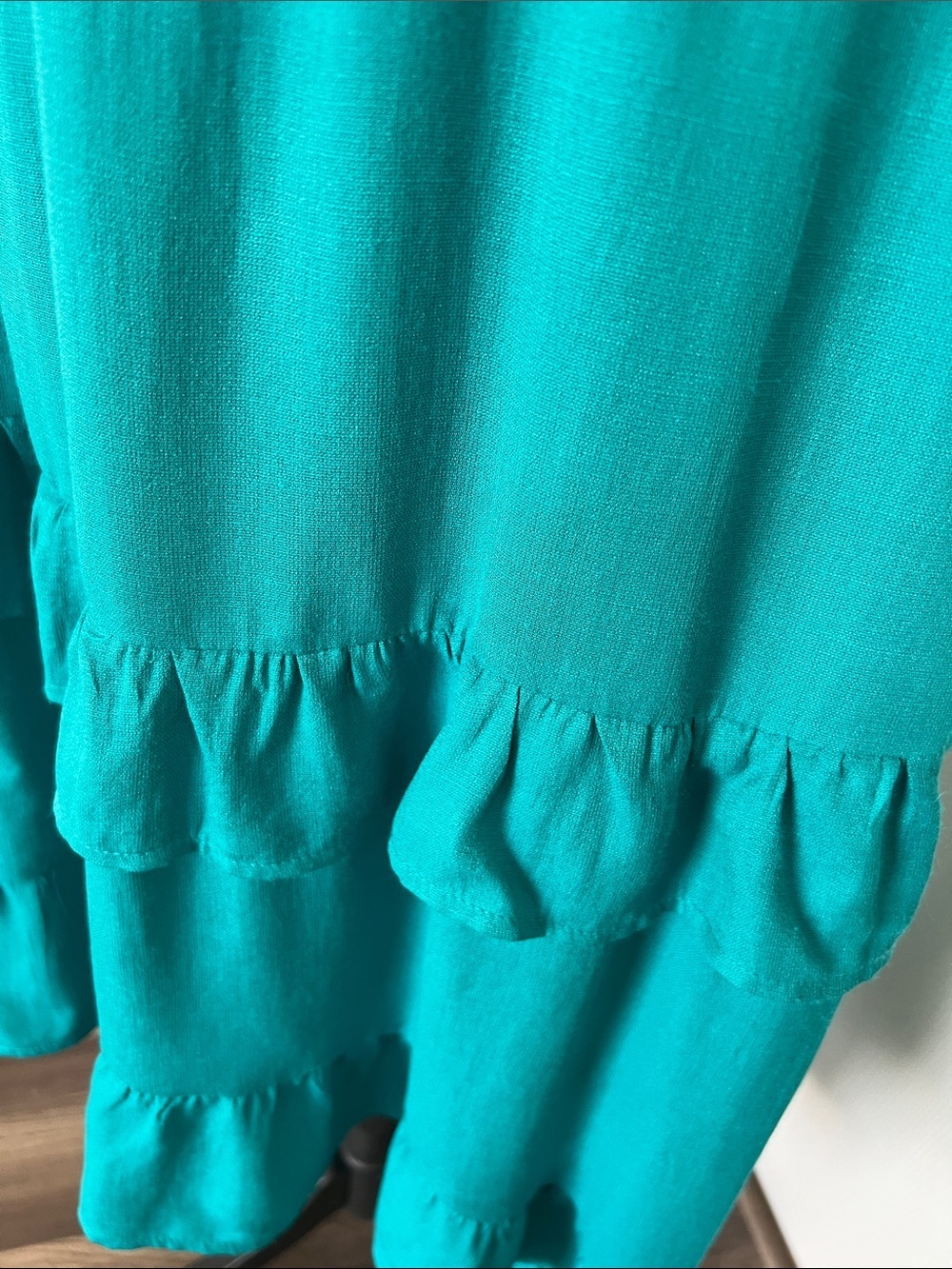 Trixxi Teal Ruffle High-Low Sundress - Picture 4 of 9